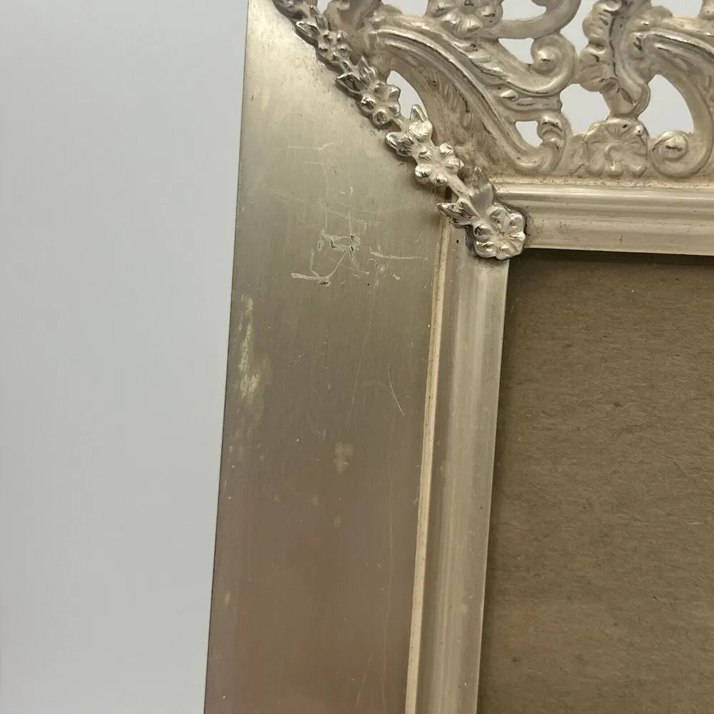 Vintage Overton Metal Ornate Filigree Picture Frame Gold Tone 8x10 Hollywood MCM